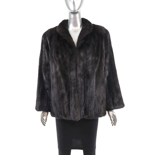 Black Mink Jacket- Size S