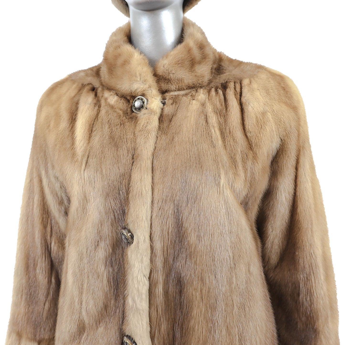 Autumn Haze Mink Jacket with Matching Hat- Size L