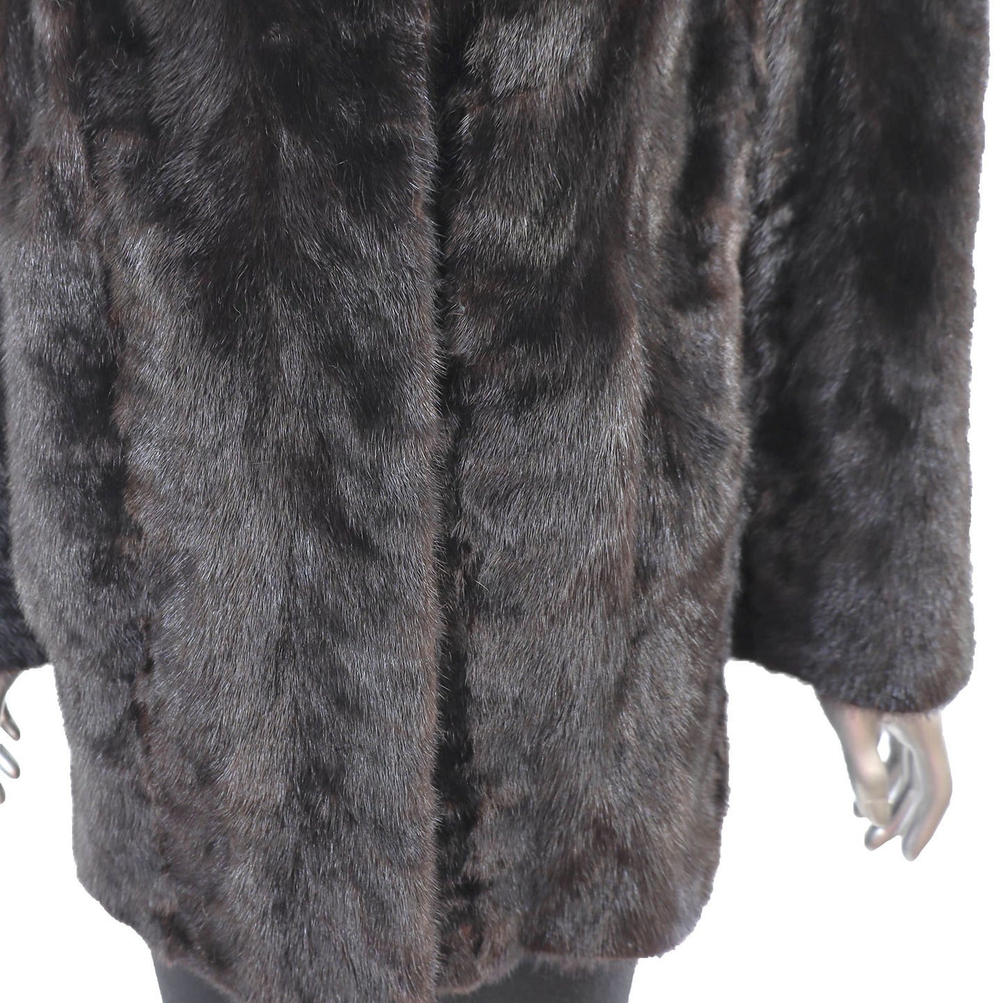 Black Section Mink Jacket- Size L