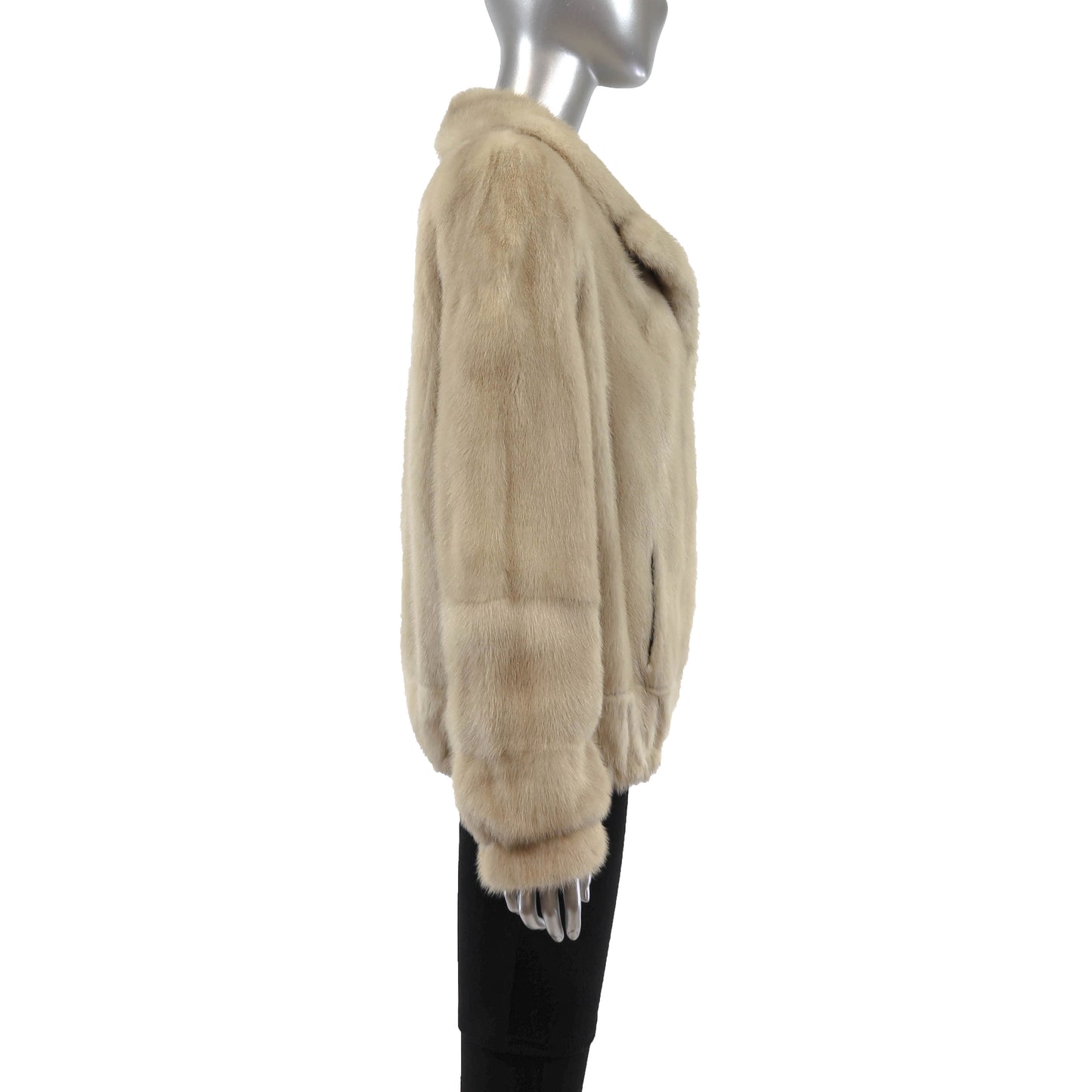 Beige Mink Jacket- Size M