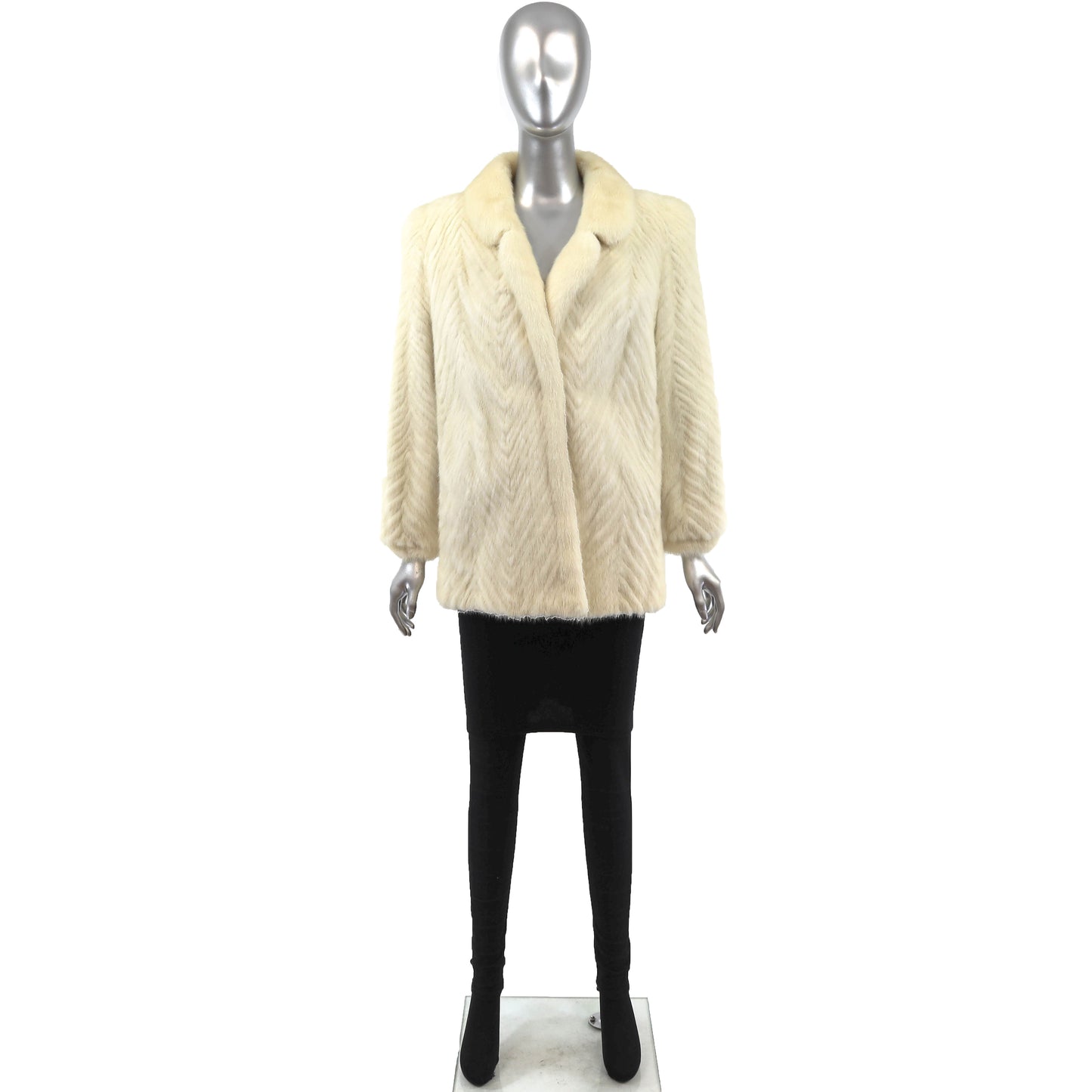 Beige Section Mink Jacket- Size S