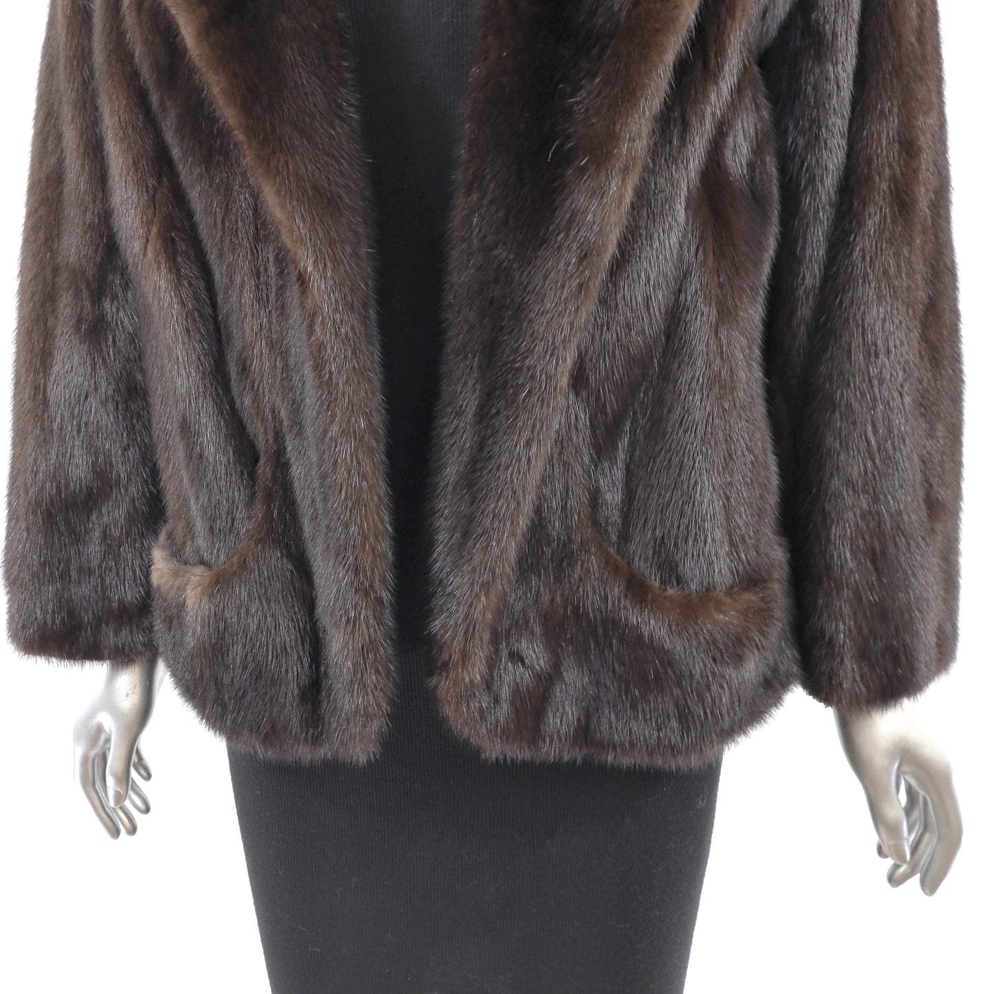 Brown Mink Jacket - Size M