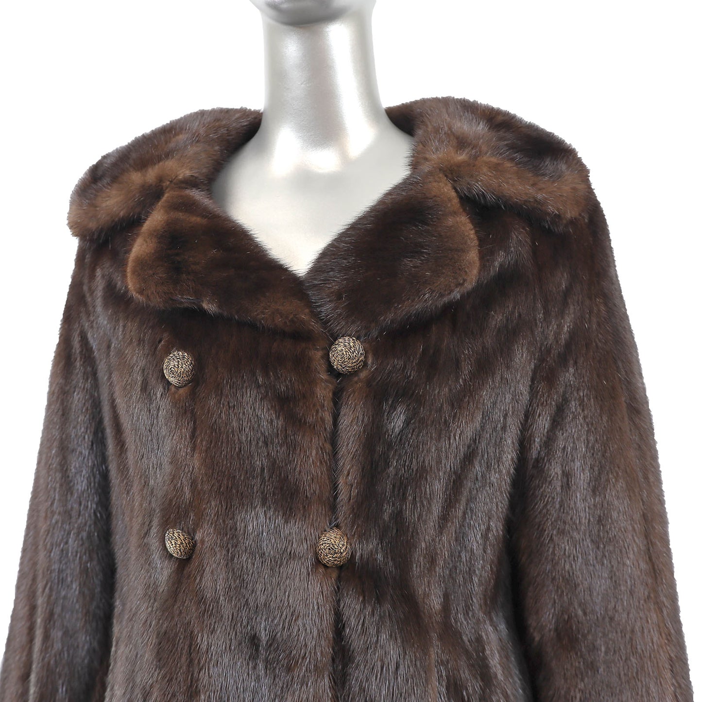 Brown Mink Jacket - Size M