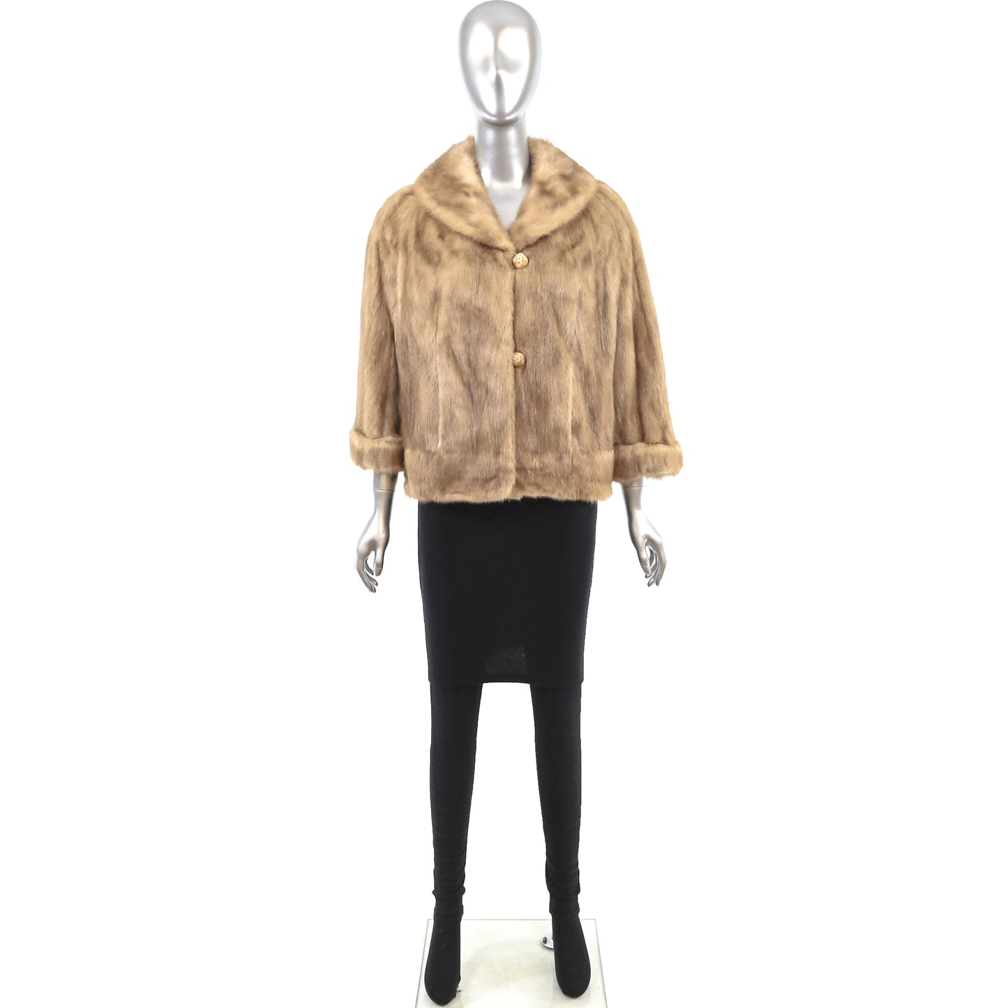 Autumn Haze Mink Jacket with Matching Collar- Size M