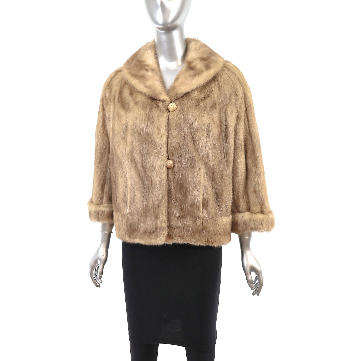 Autumn Haze Mink Jacket with Matching Collar- Size M