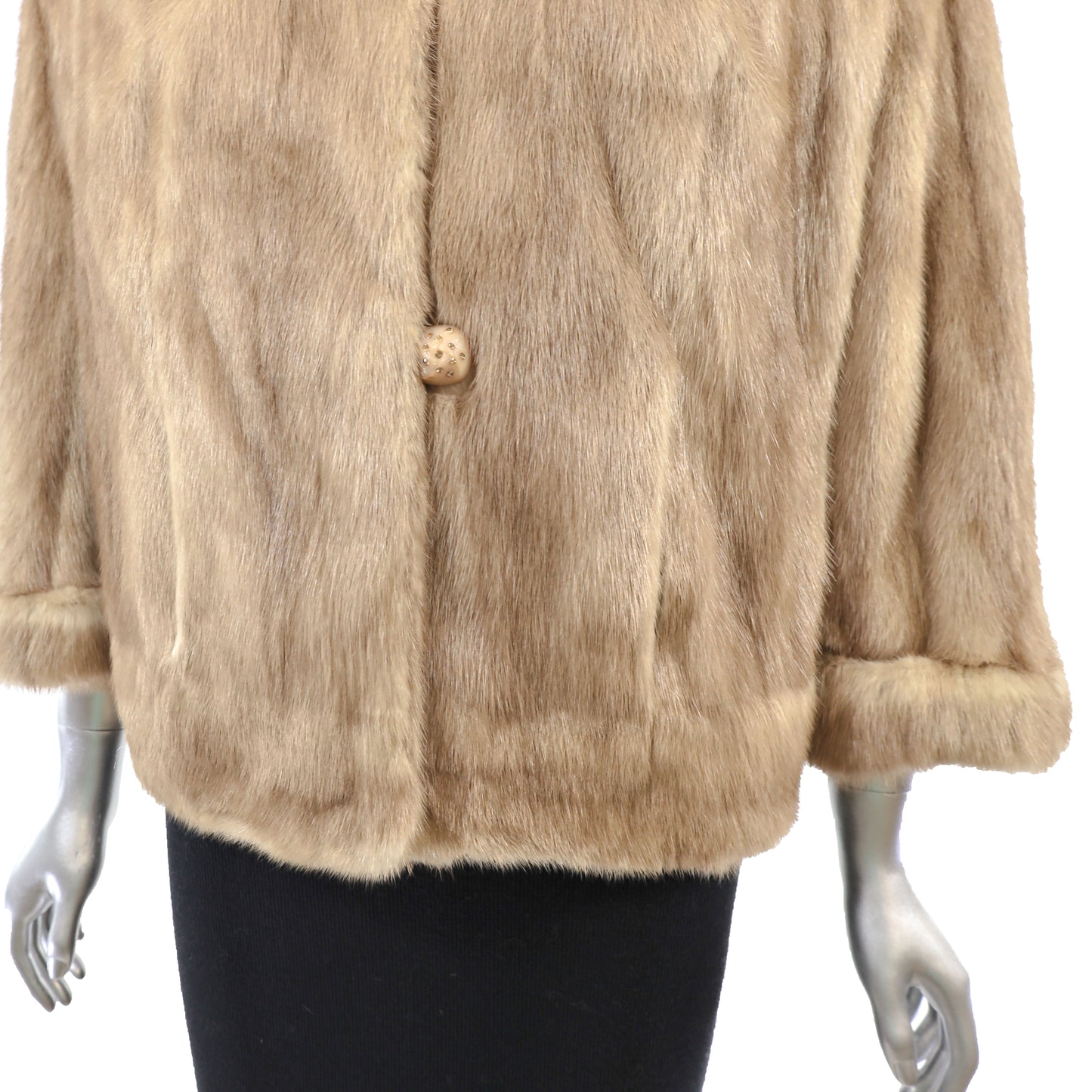 Autumn Haze Mink Jacket with Matching Collar- Size M