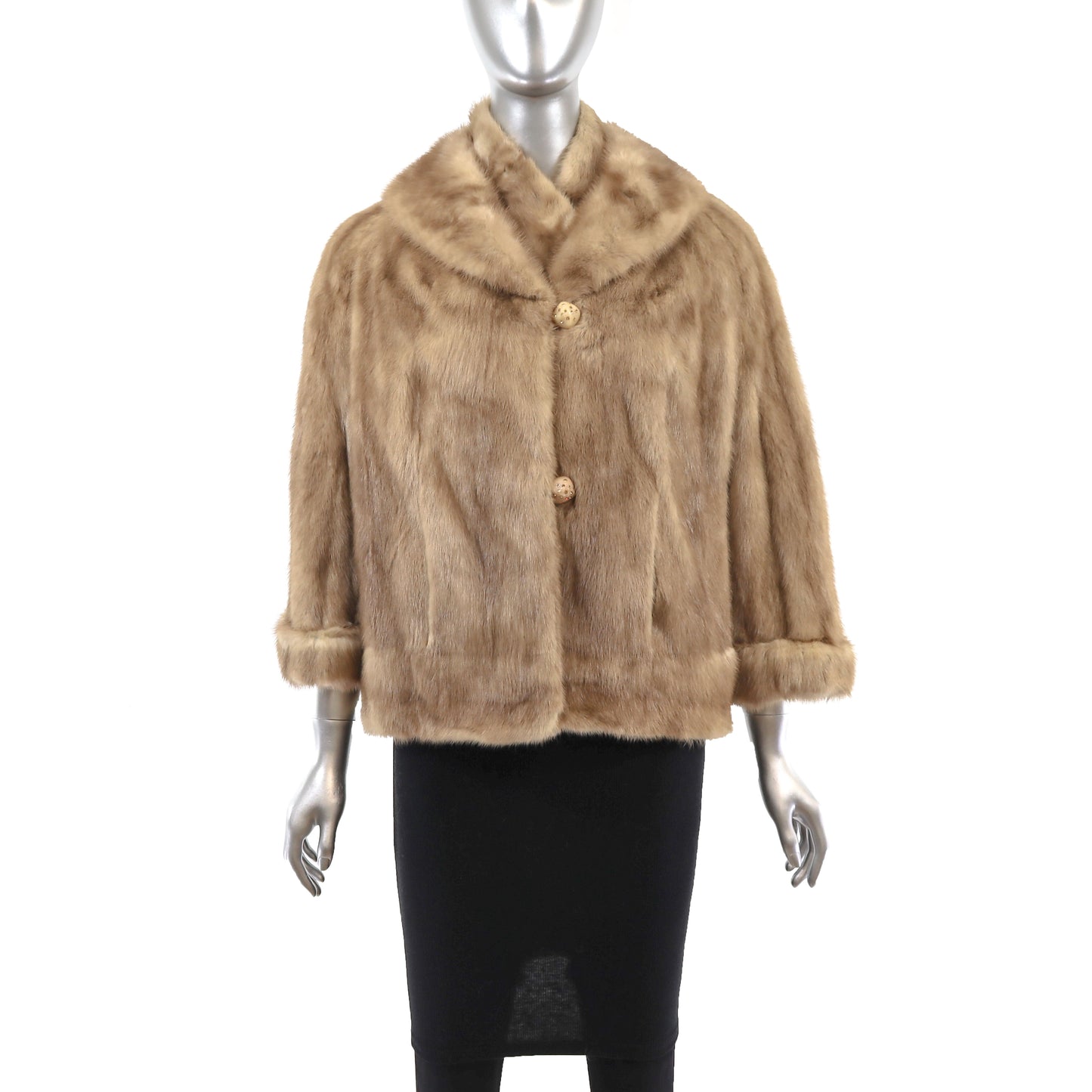 Autumn Haze Mink Jacket with Matching Collar- Size M