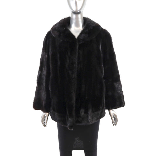 Black Mink Jacket- Size L