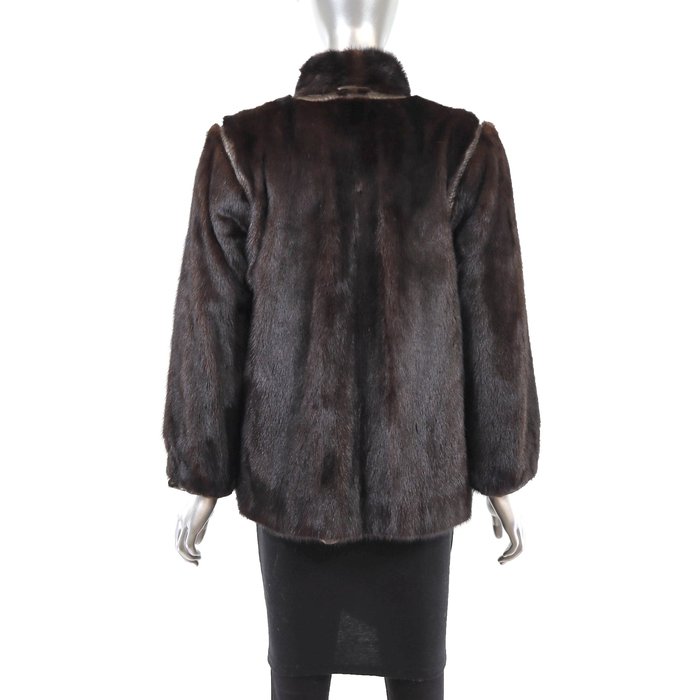 Mahogany Mink Jacket Reversible to Taffeta- Size S