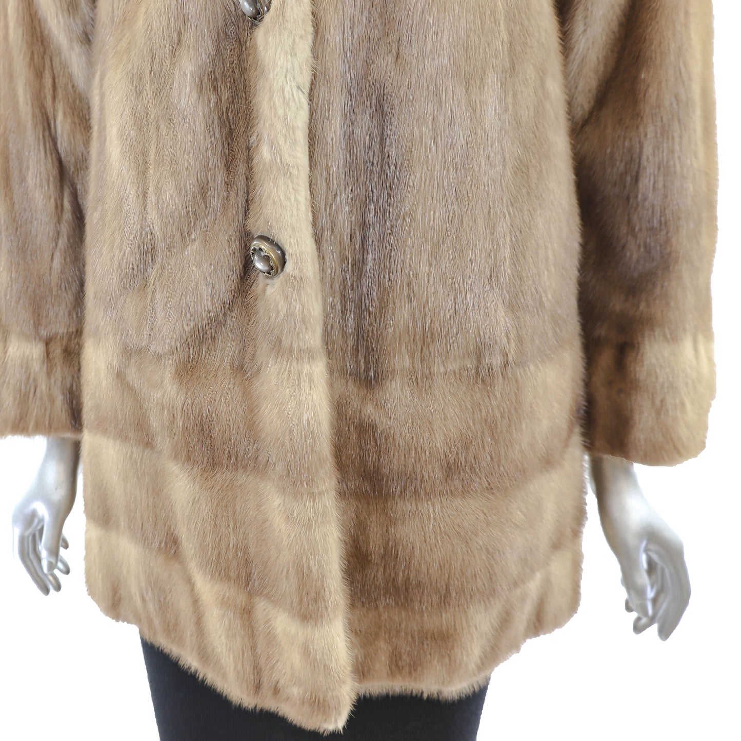 Autumn Haze Mink Jacket with Matching Hat- Size L