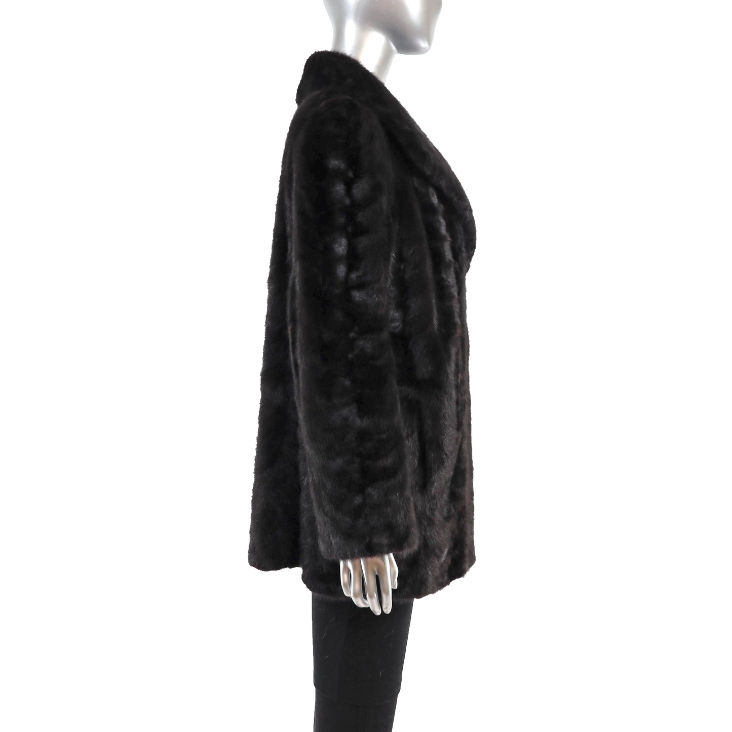 Black Section Mink Jacket- Size L