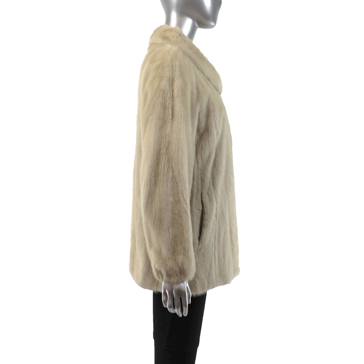 Beige Mink Jacket- Size S