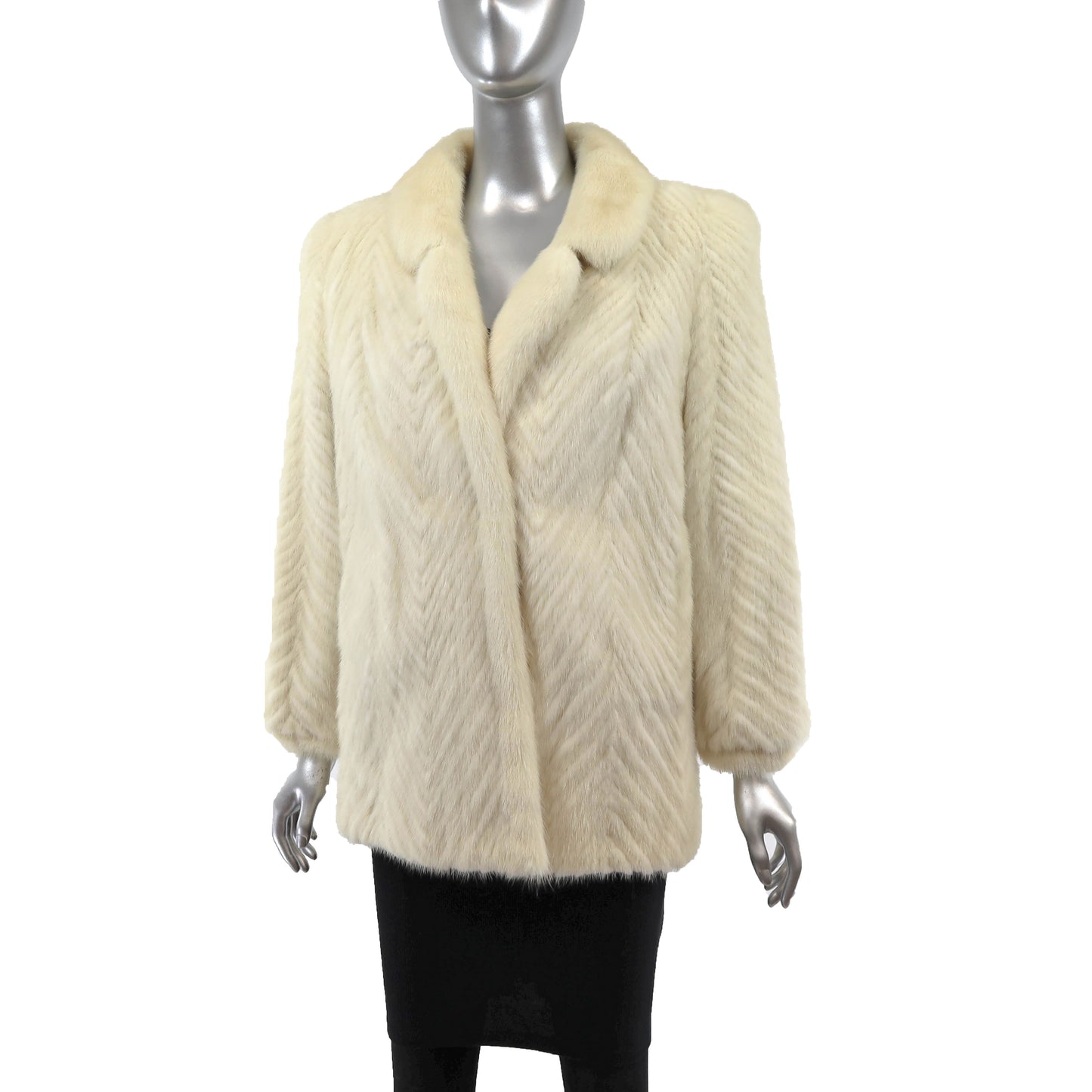 Beige Section Mink Jacket- Size S