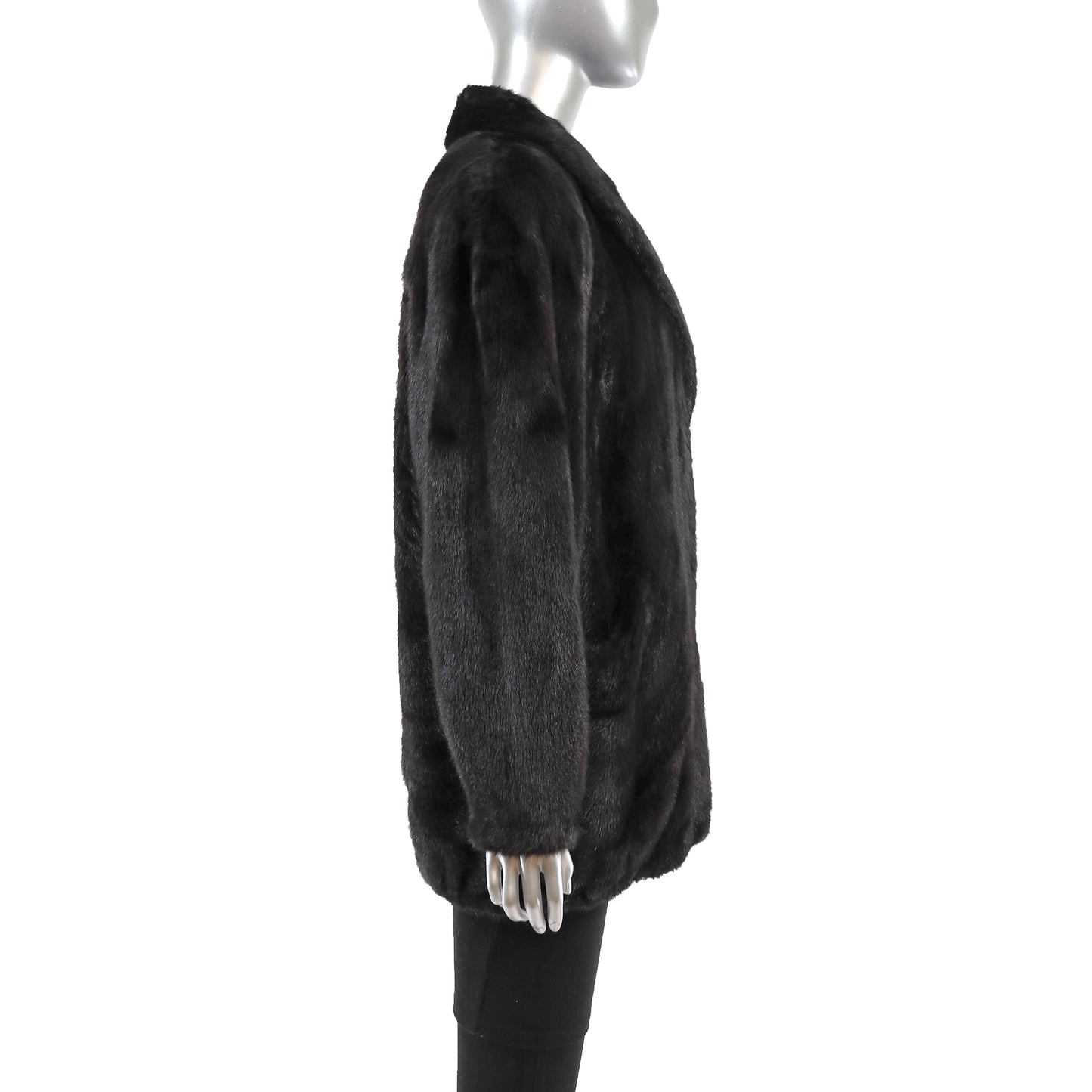 Black Mink Jacket- Size XL