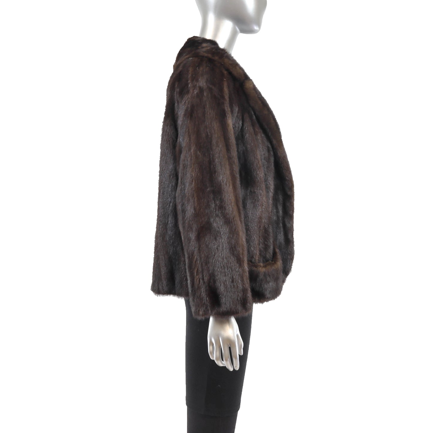 Brown Mink Jacket - Size M