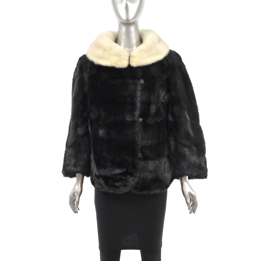 Black Mink Jacket- Size L