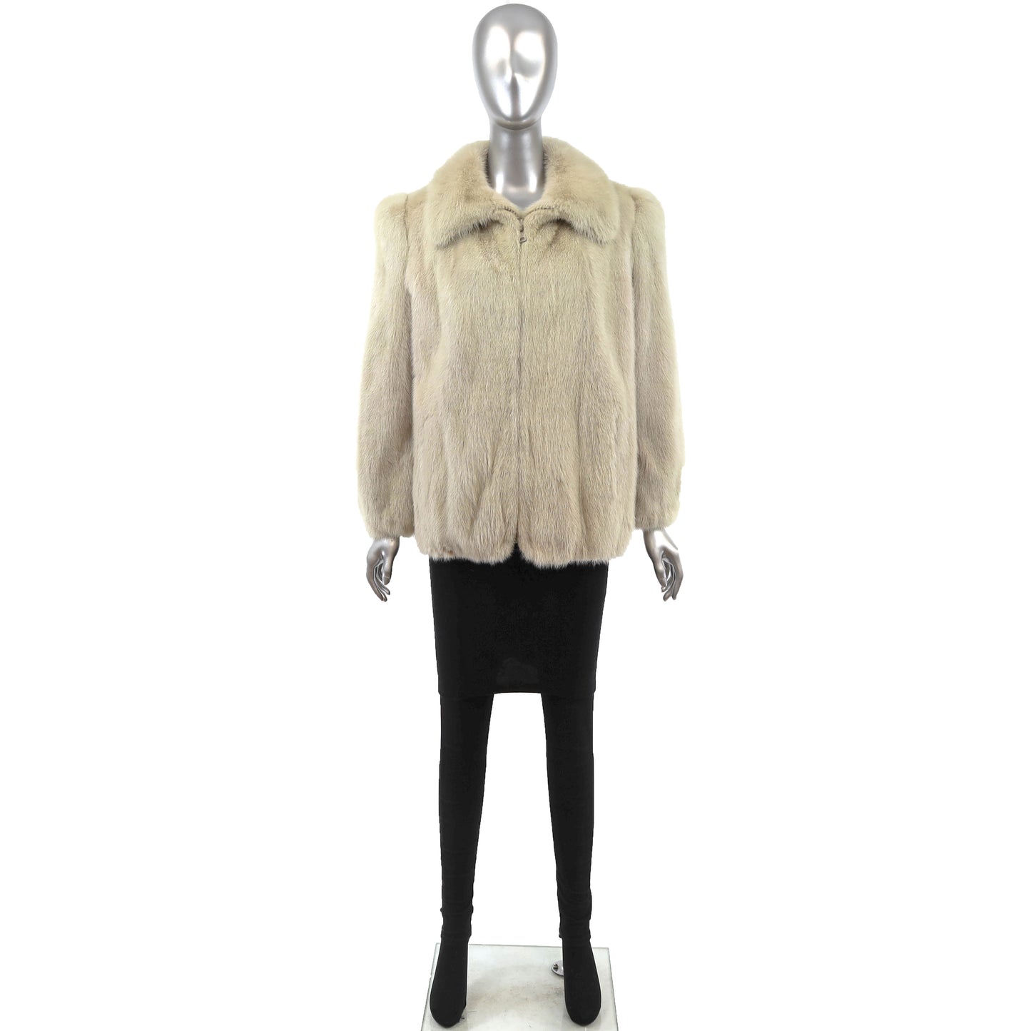 Ivory Mink Jacket- Size M