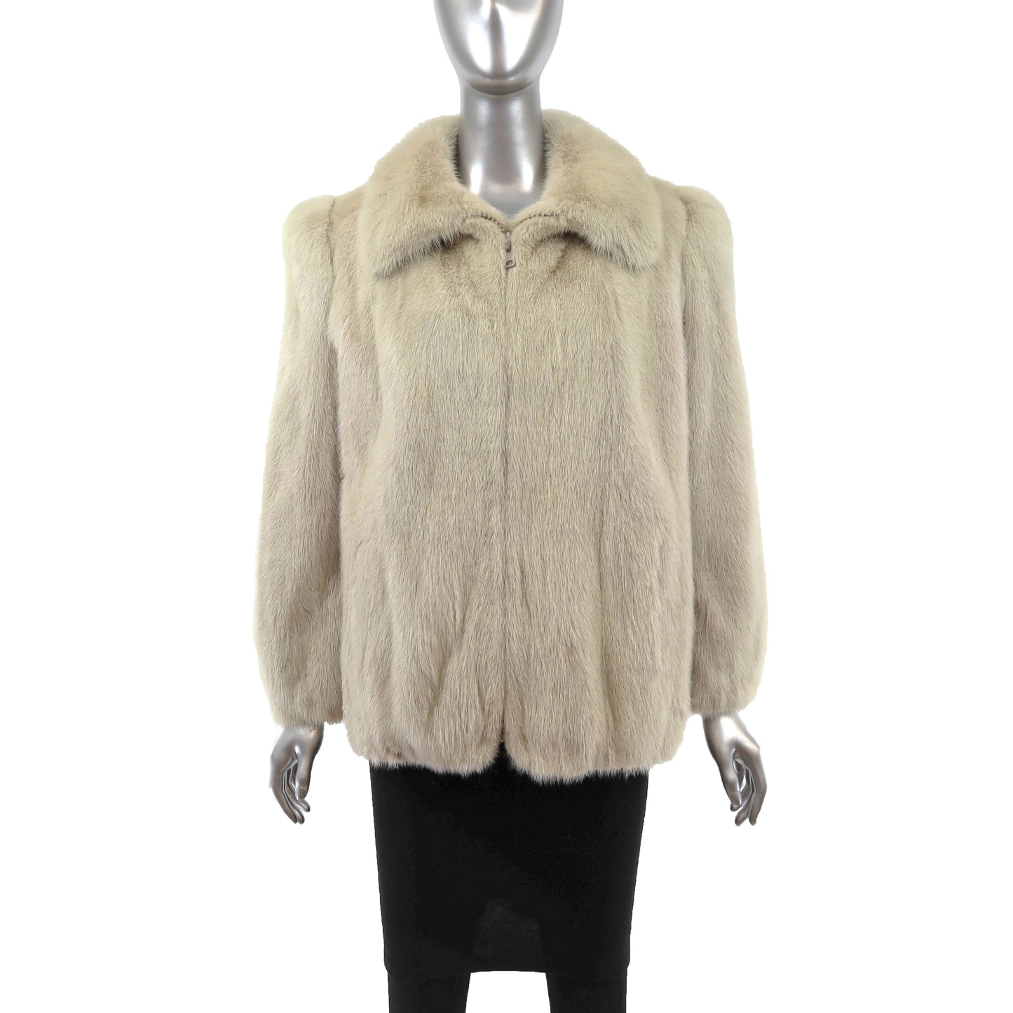 Ivory Mink Jacket- Size M