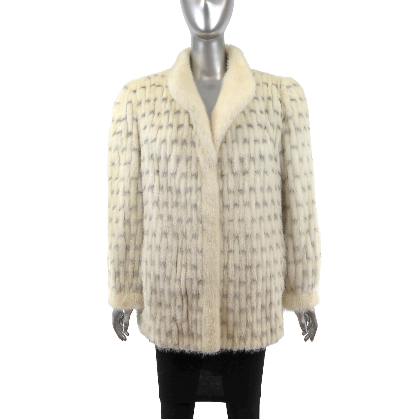 Ivory Corded Mink Jacket- Size L