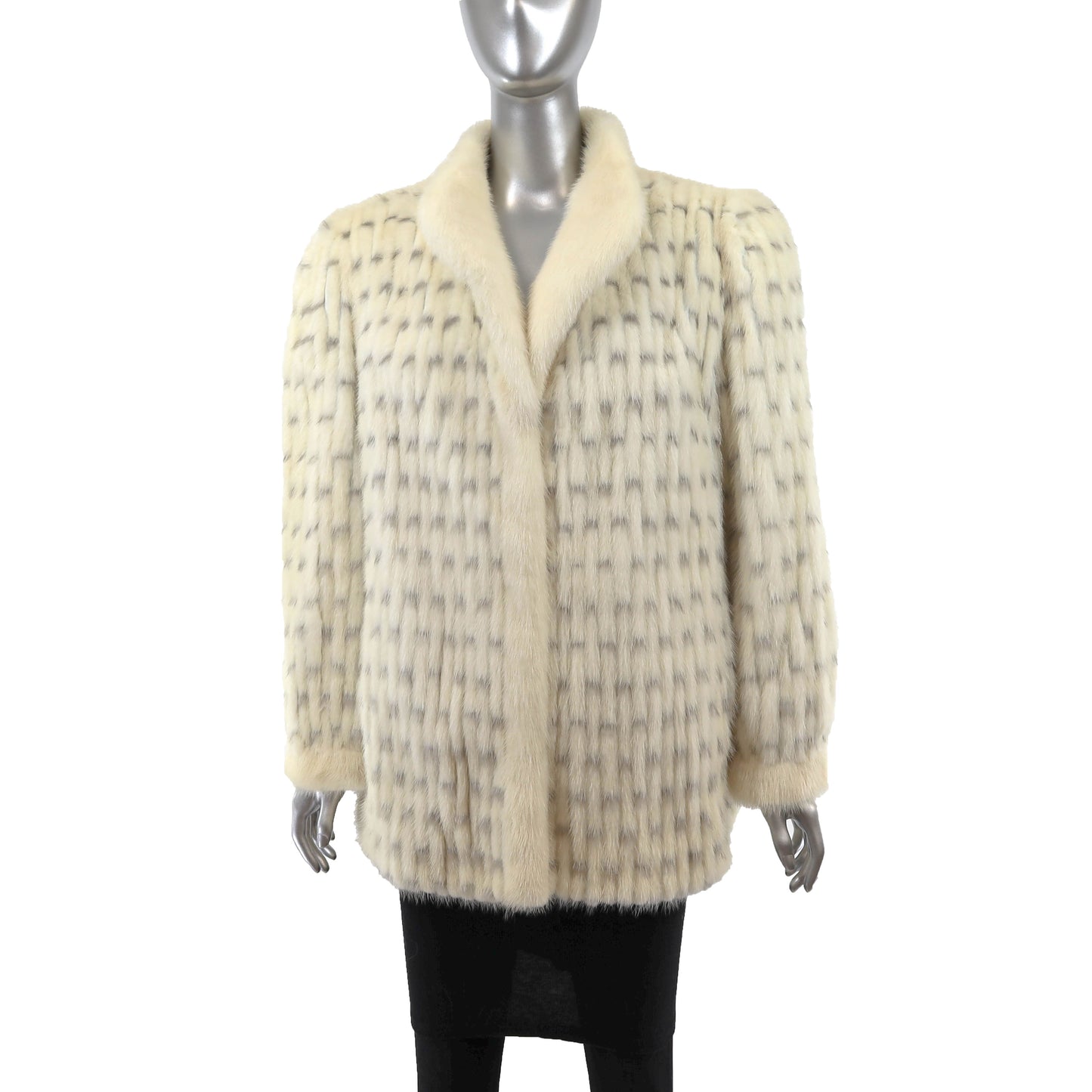 Ivory Corded Mink Jacket- Size L