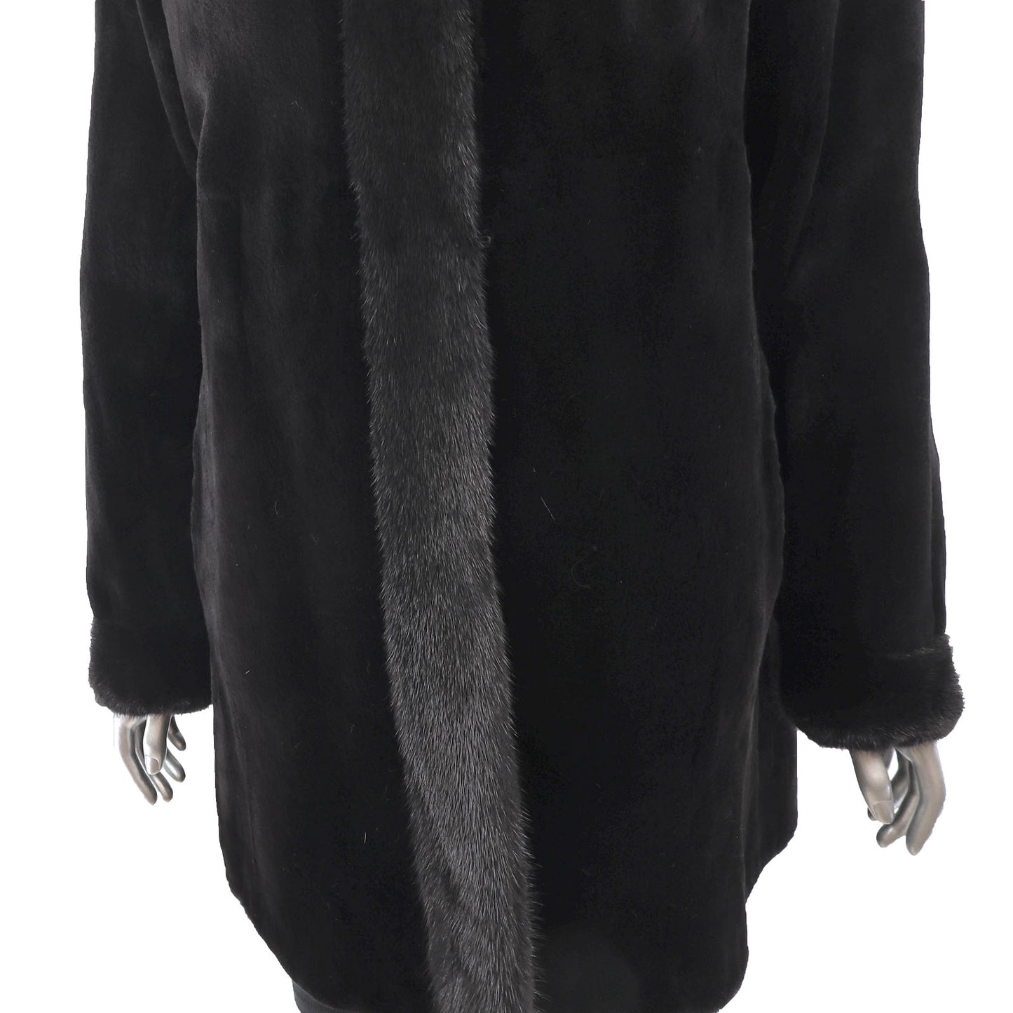 Black Sheared Reversible Mink Jacket- Size M