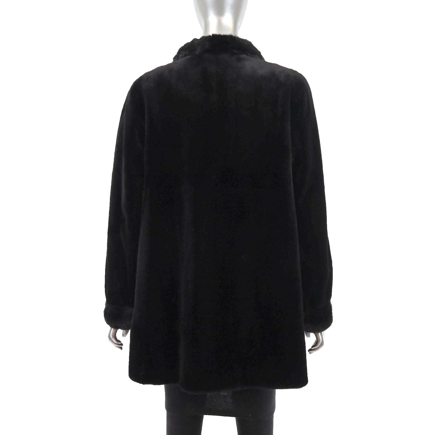 Black Sheared Reversible Mink Jacket- Size M