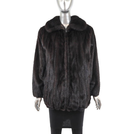 Black Mink Jacket- Size L