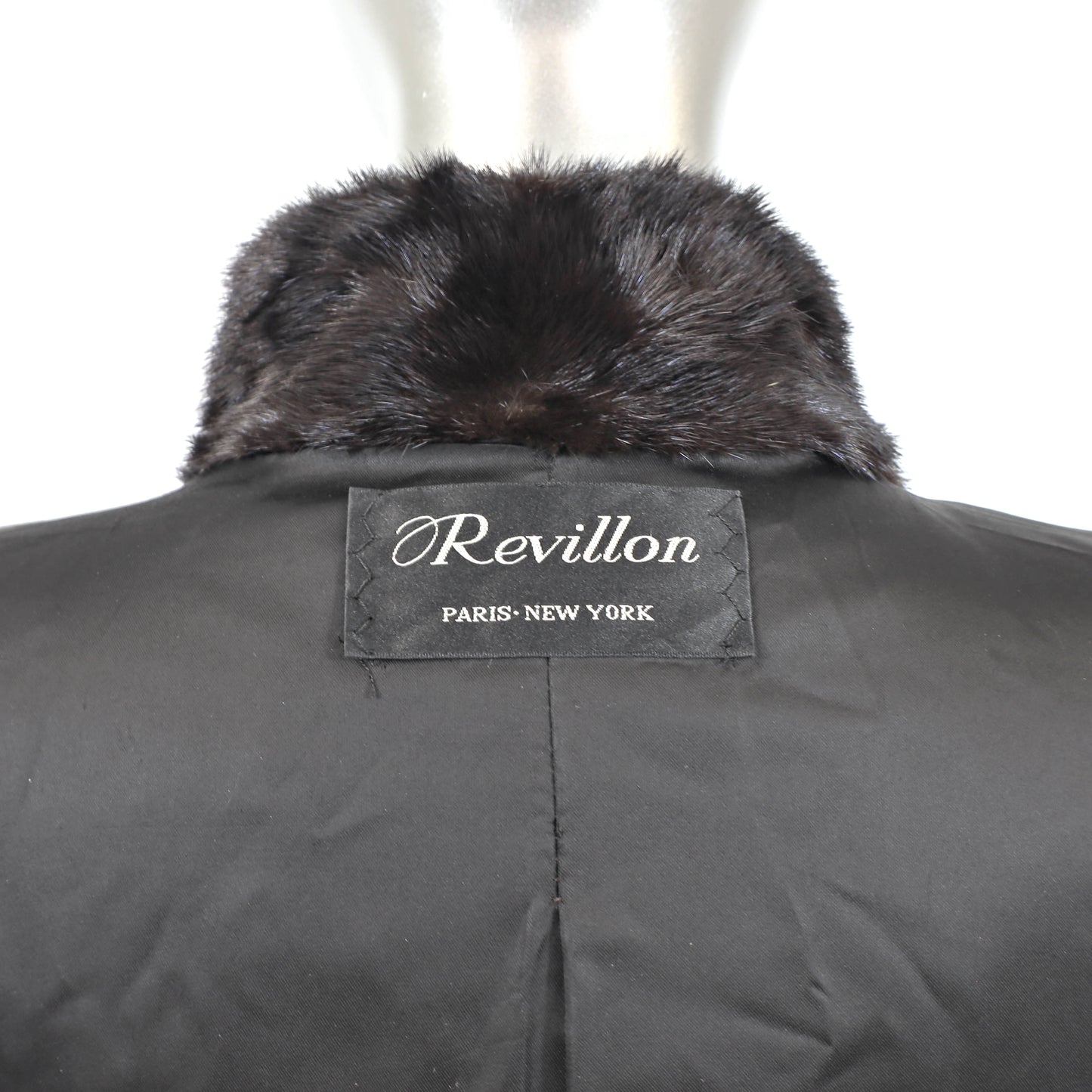 Revillon/ Saks-Fifth Avenue Black Mink Jacket- Size L