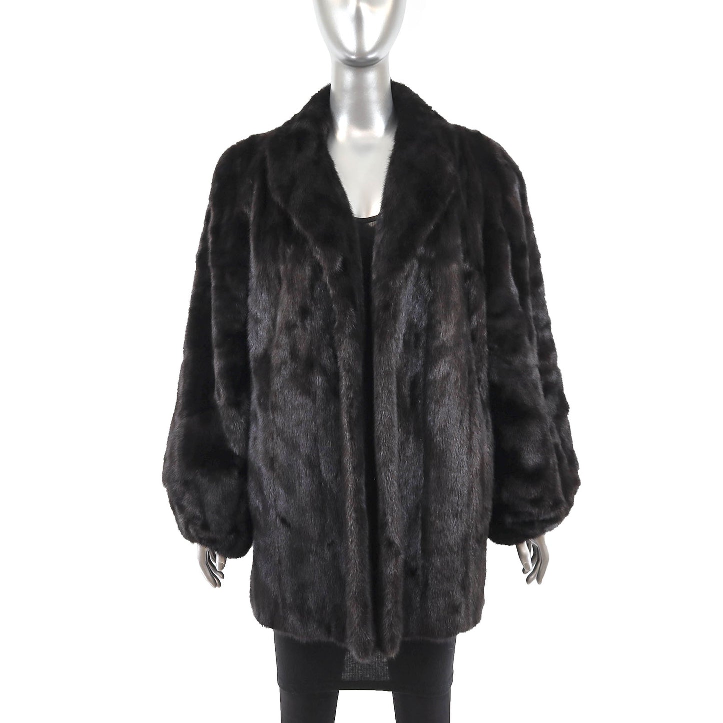 Revillon/ Saks-Fifth Avenue Black Mink Jacket- Size L