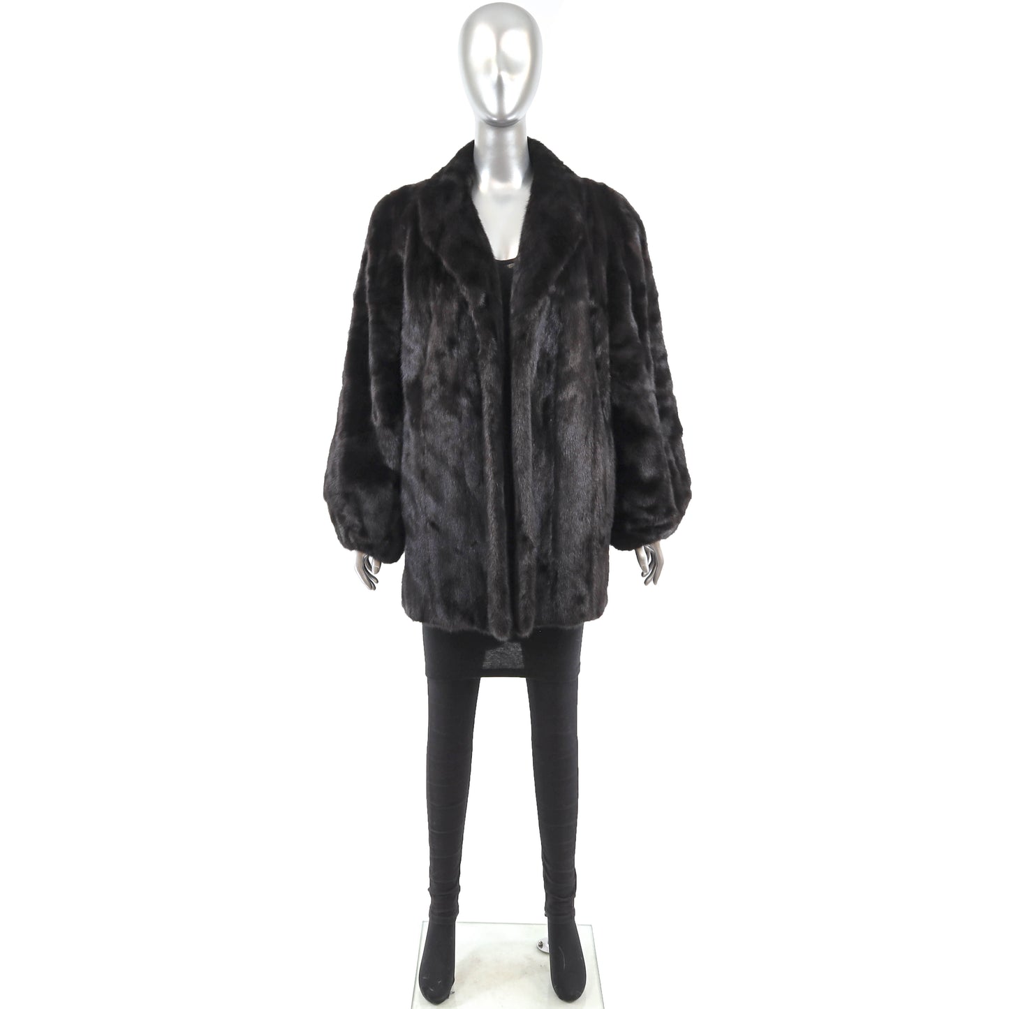 Revillon/ Saks-Fifth Avenue Black Mink Jacket- Size L