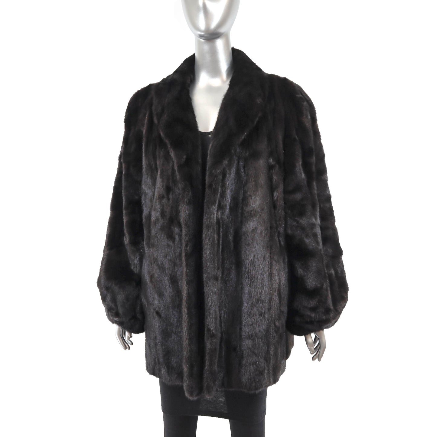 Revillon/ Saks-Fifth Avenue Black Mink Jacket- Size L