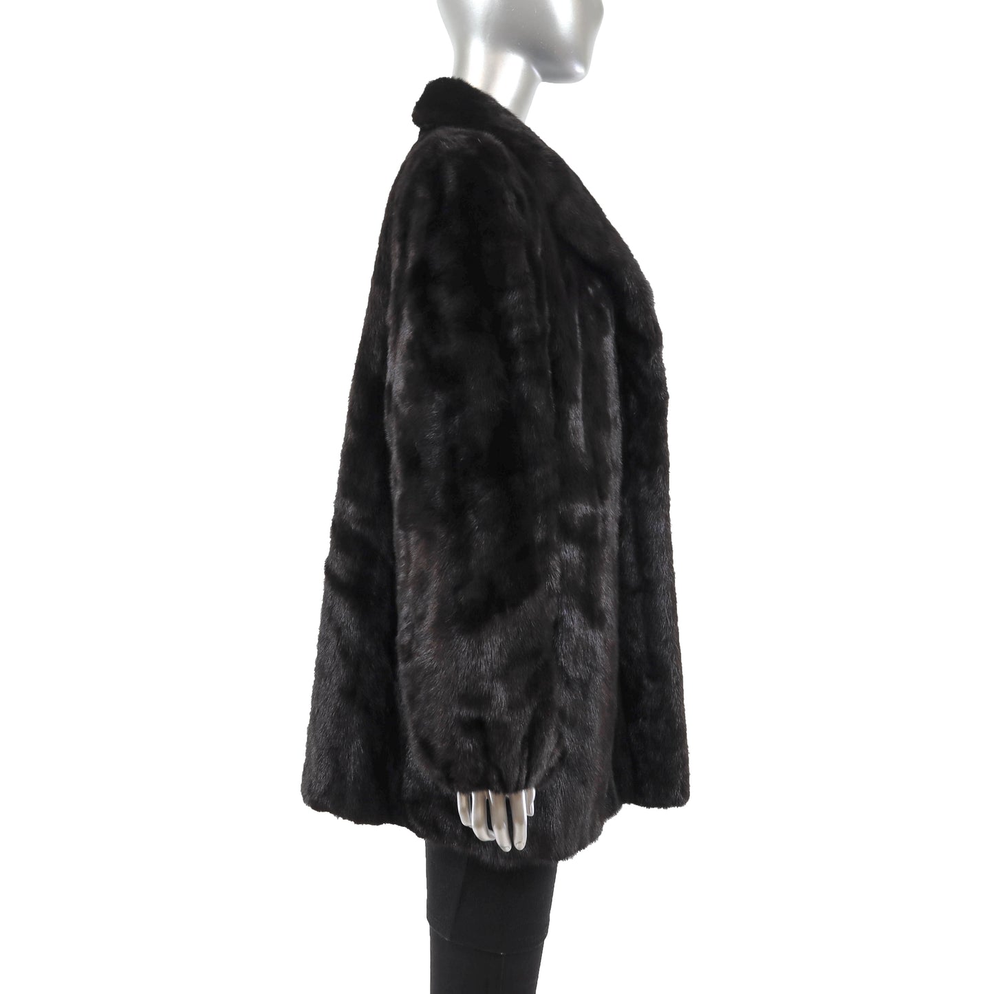 Revillon/ Saks-Fifth Avenue Black Mink Jacket- Size L