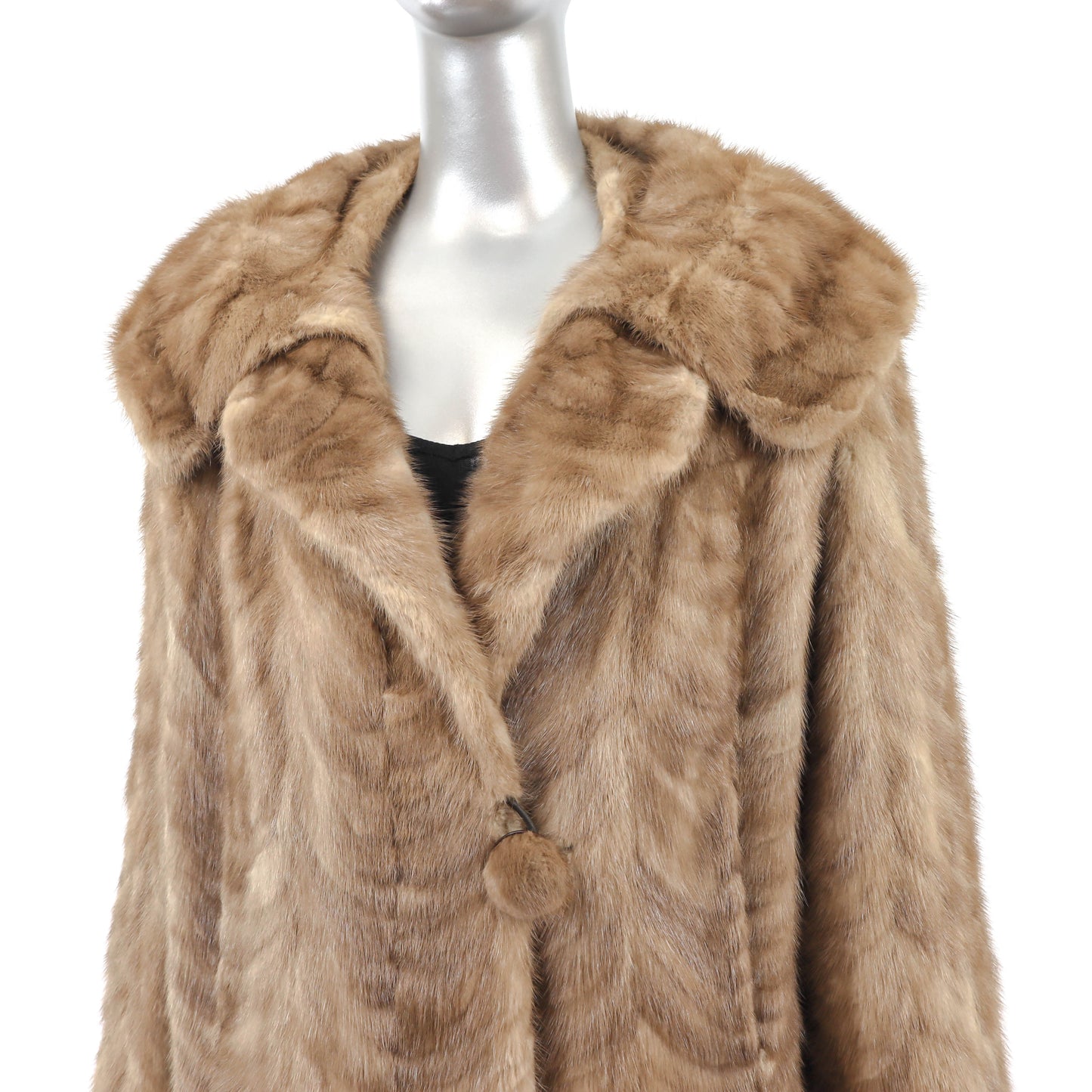 Light Brown Section Mink Jacket- Size XL