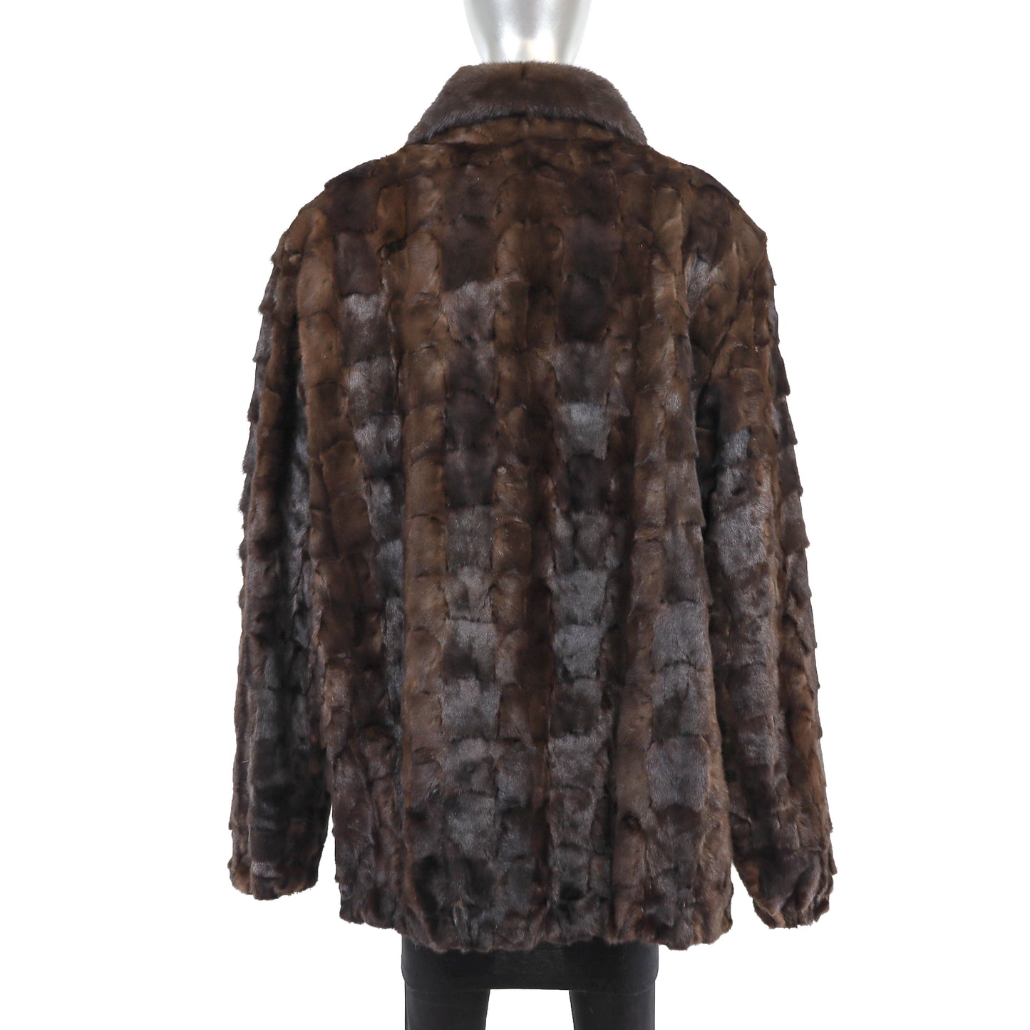 Men's Mahogany Section Mink Jacket- Size XXXXL