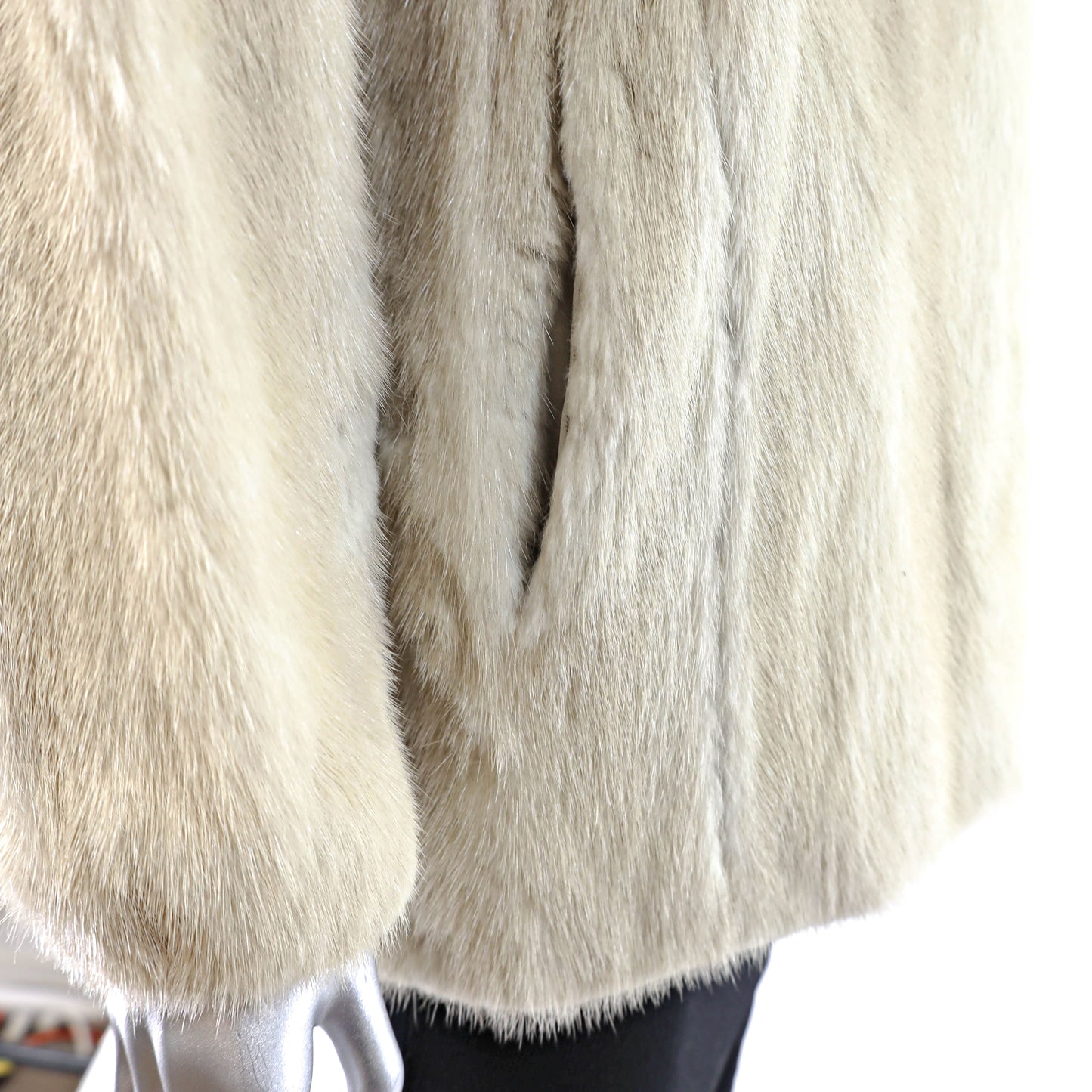 Beige Mink Jacket- Size S