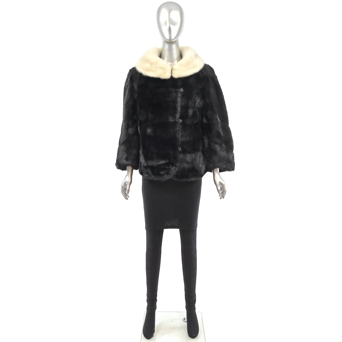 Black Mink Jacket- Size L