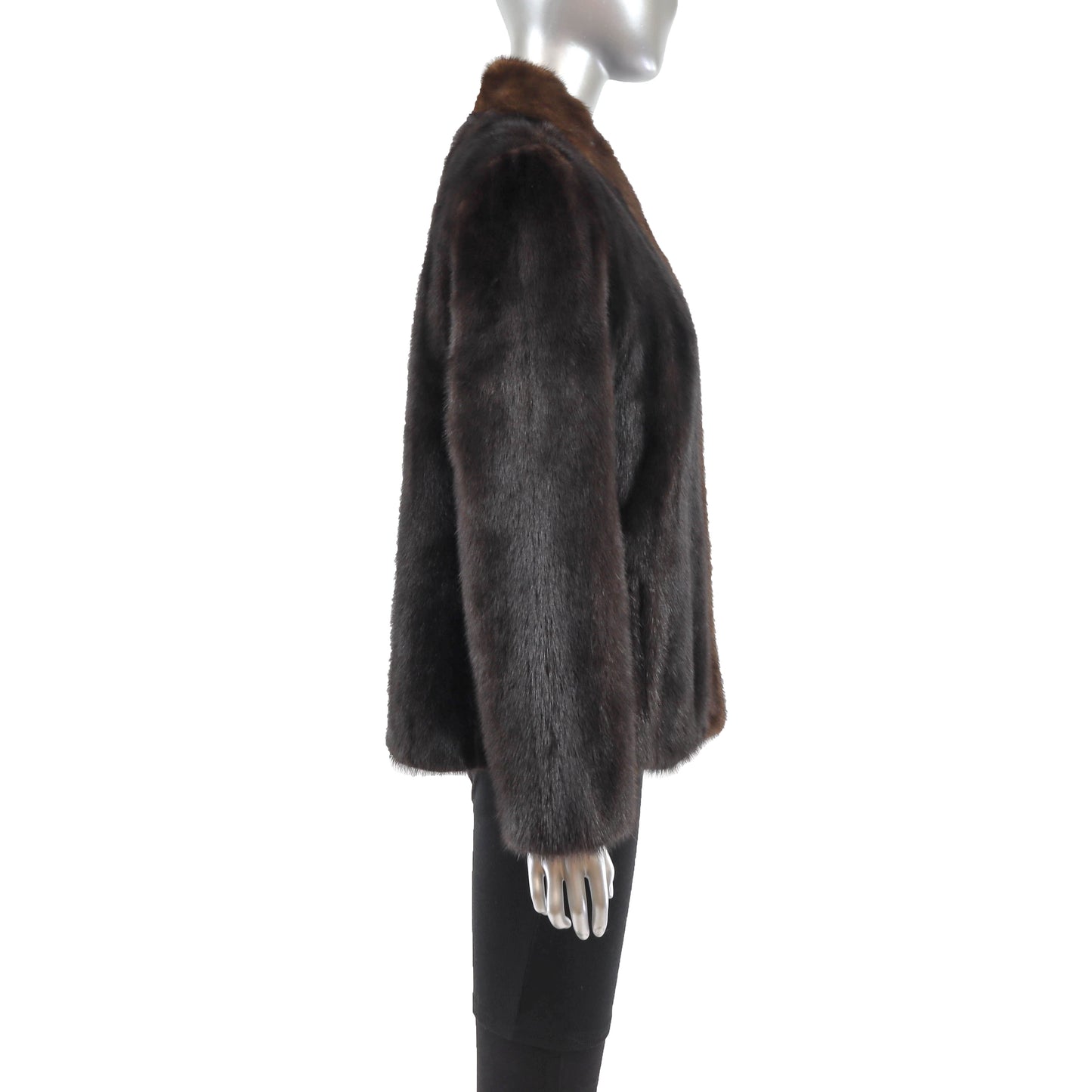 Brown Mink Jacket - Size M