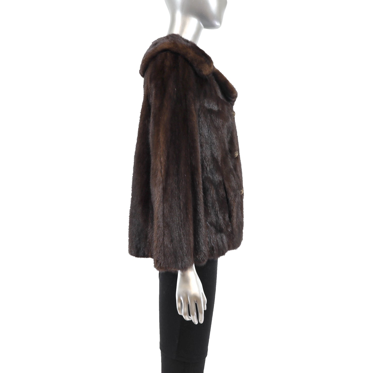 Brown Mink Jacket - Size M