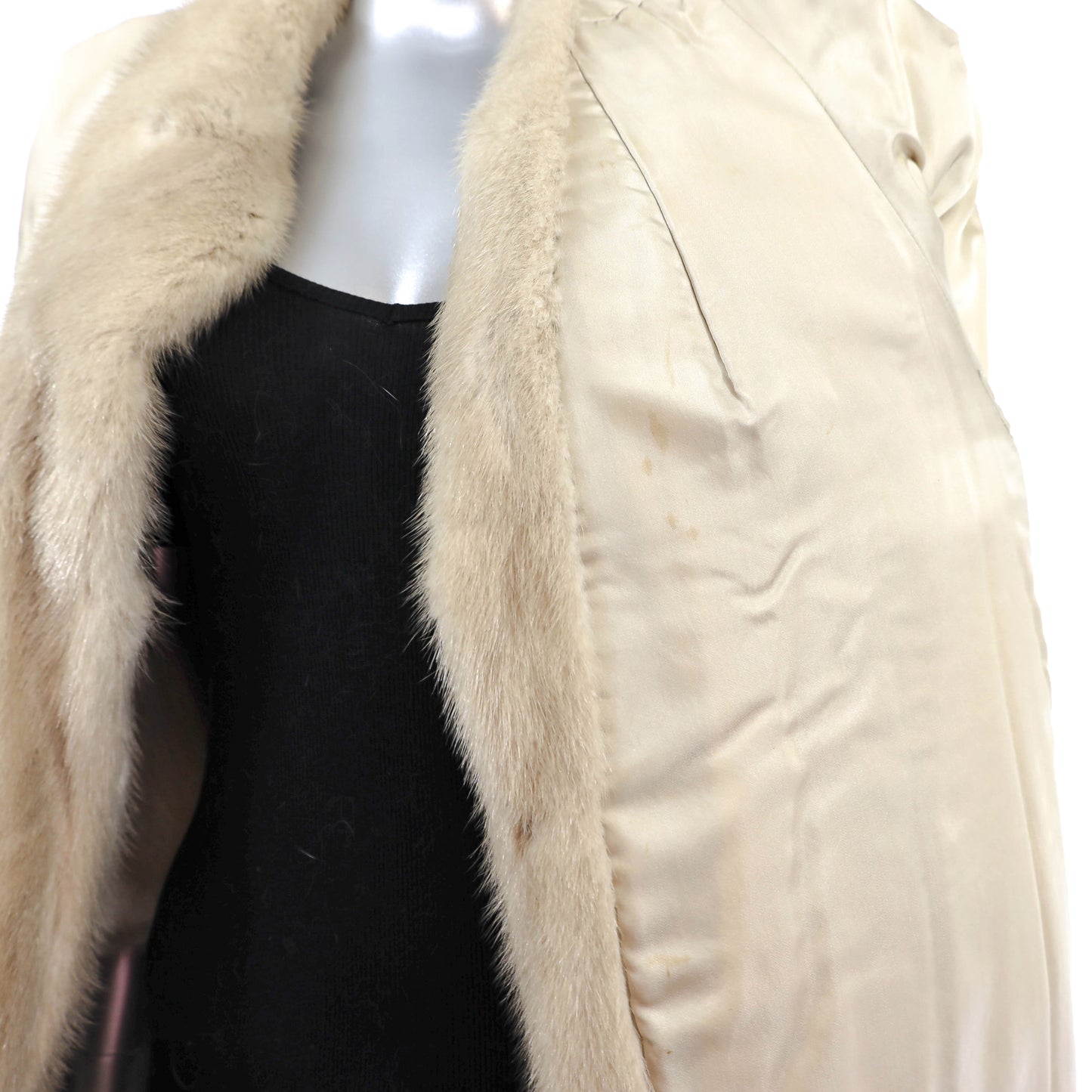 Cream Mink Jacket- Size L