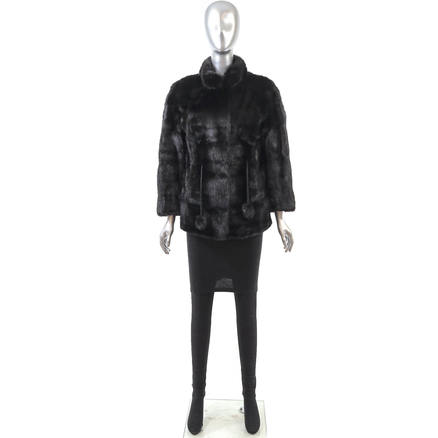 Black Mink Jacket- Size S