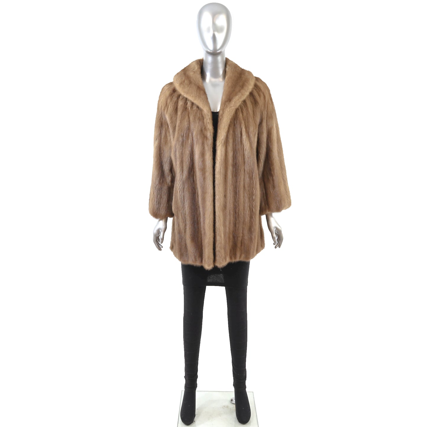 Light Brown Mink Jacket- Size XL