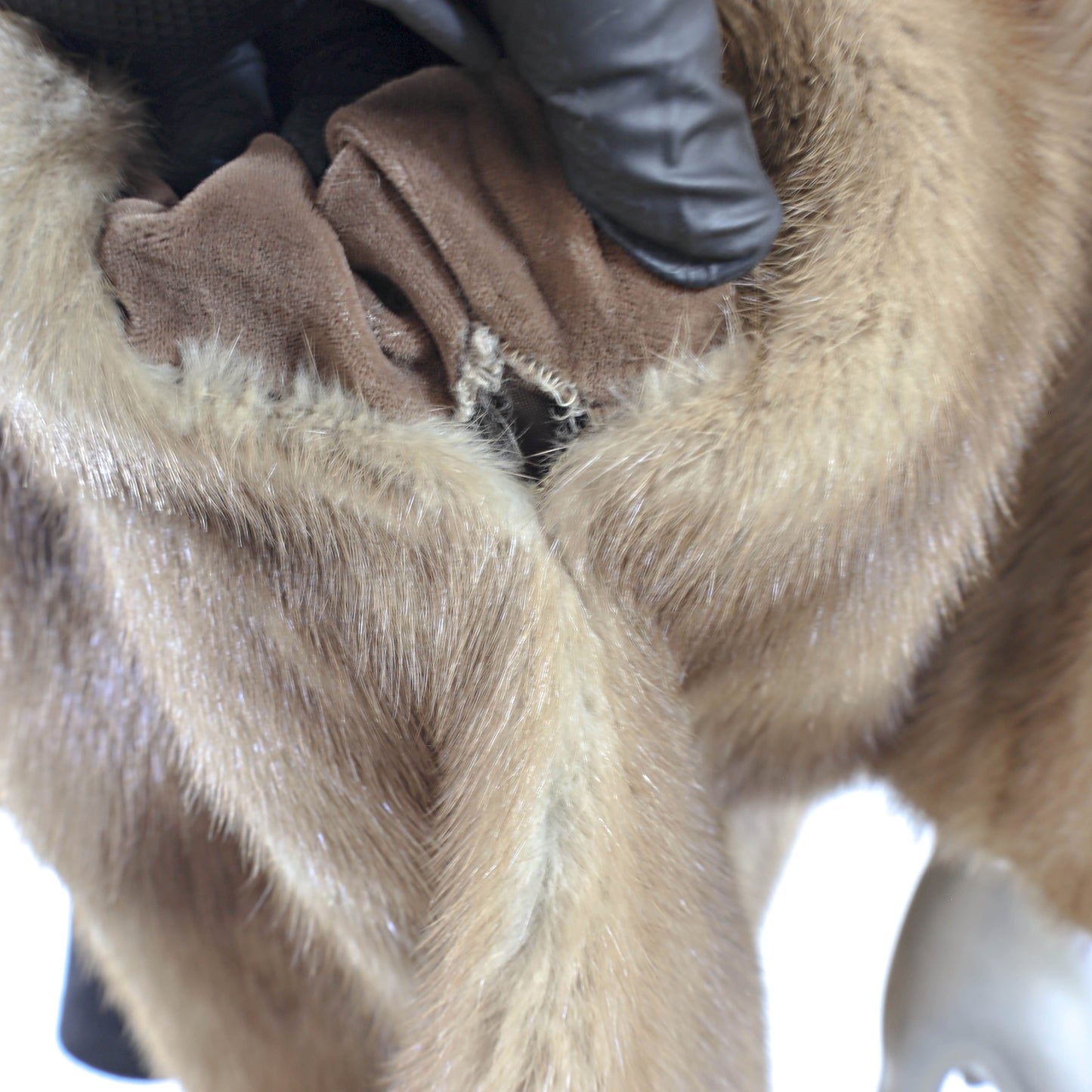 Light Brown Mink Jacket- Size XL