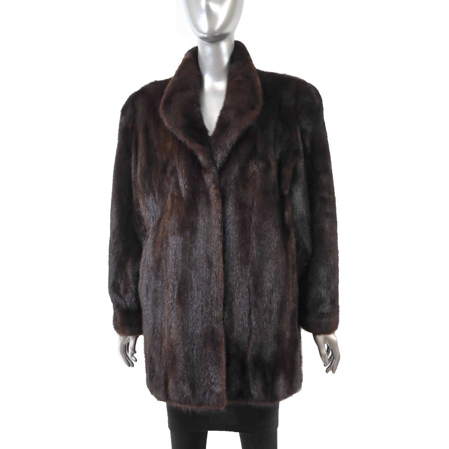 Brown Mink Jacket- Size L