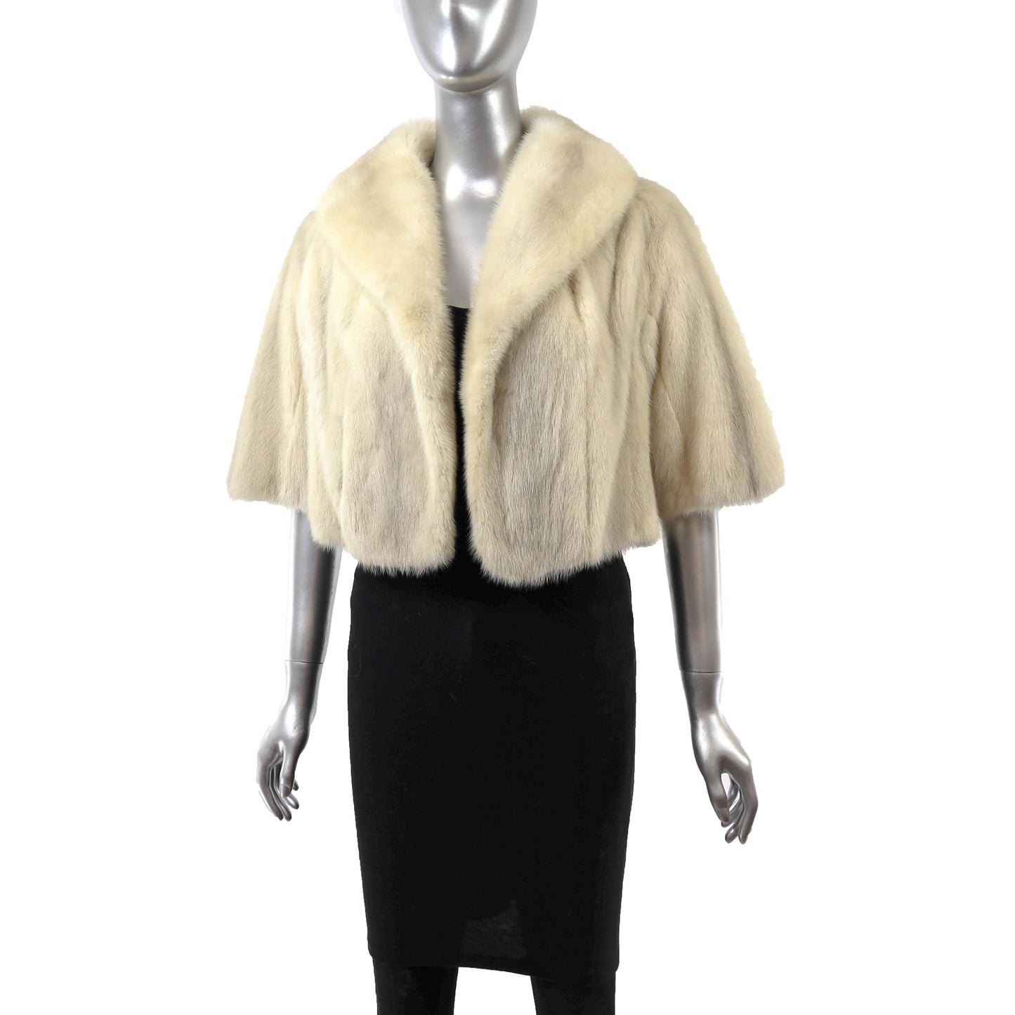 Beige Mink Bolero Jacket- Size S