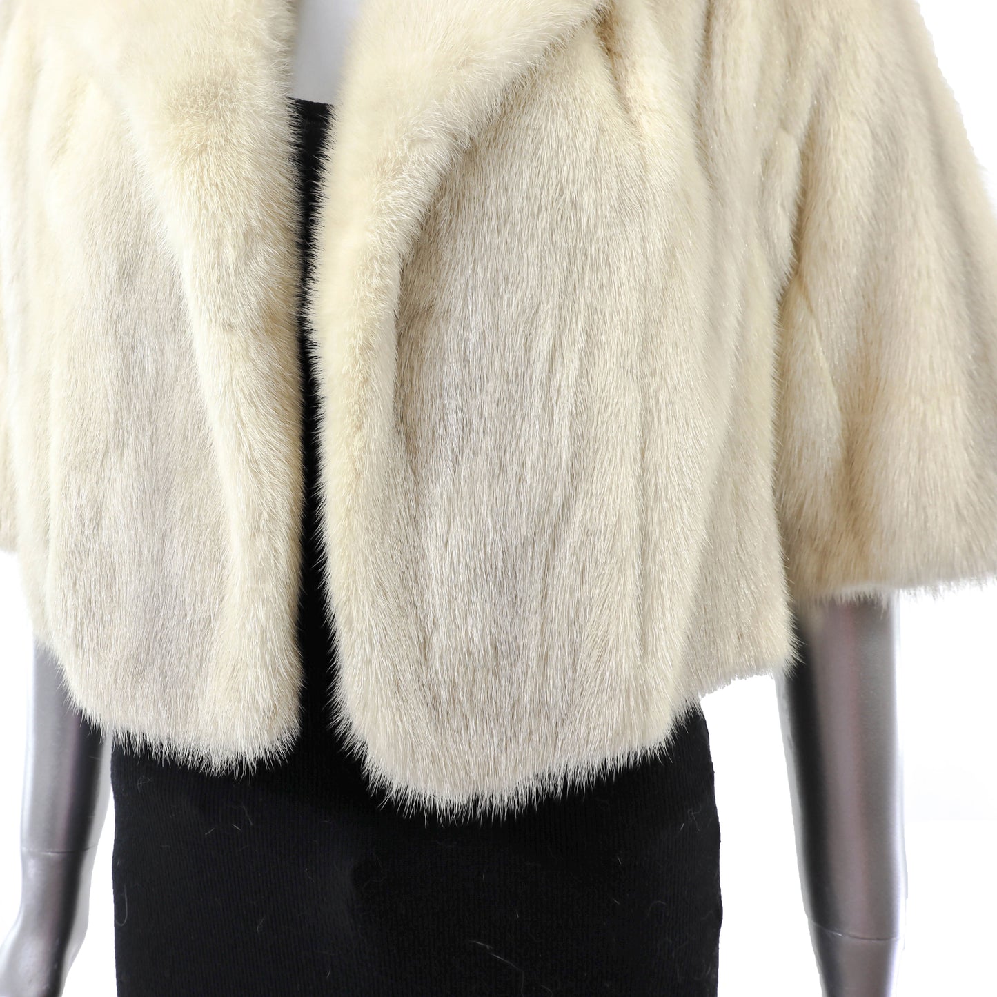 Beige Mink Bolero Jacket- Size S