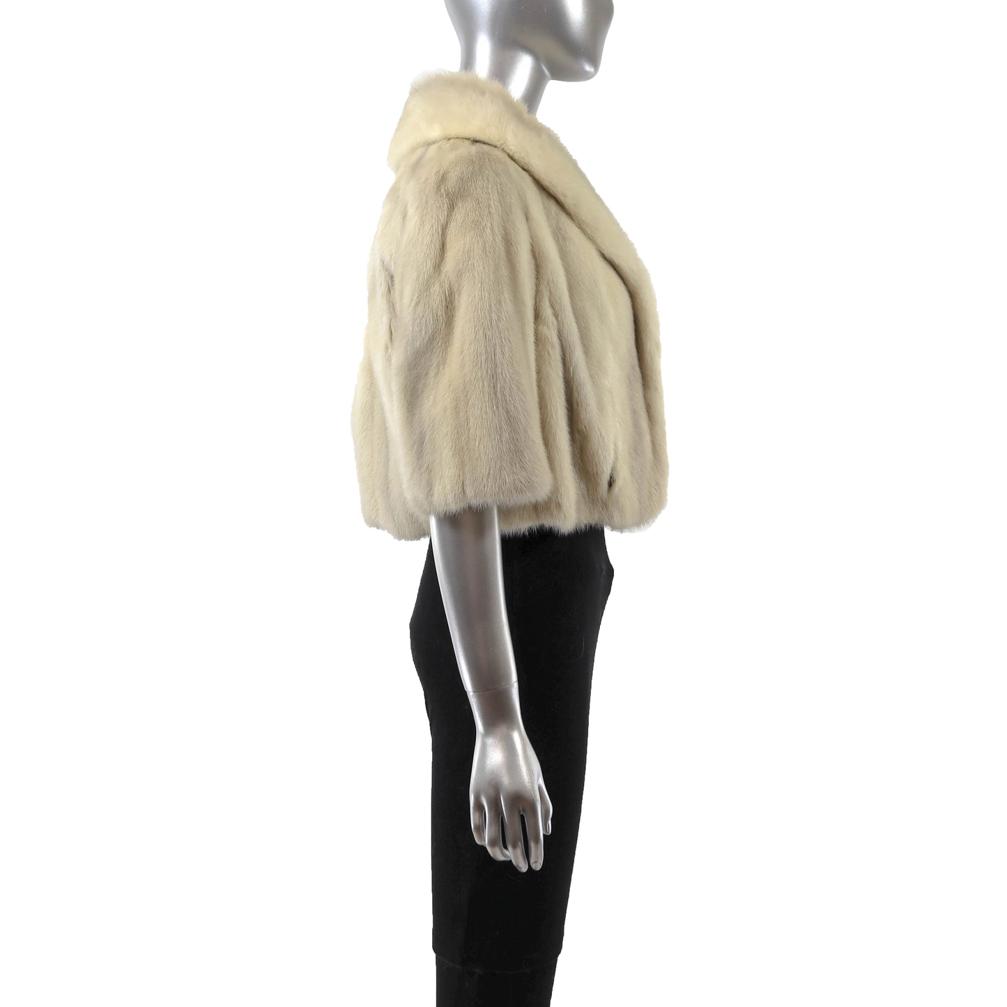 Beige Mink Bolero Jacket- Size S