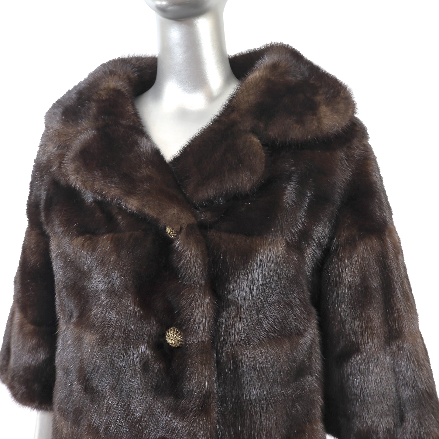 Brown Mink Jacket- Size M