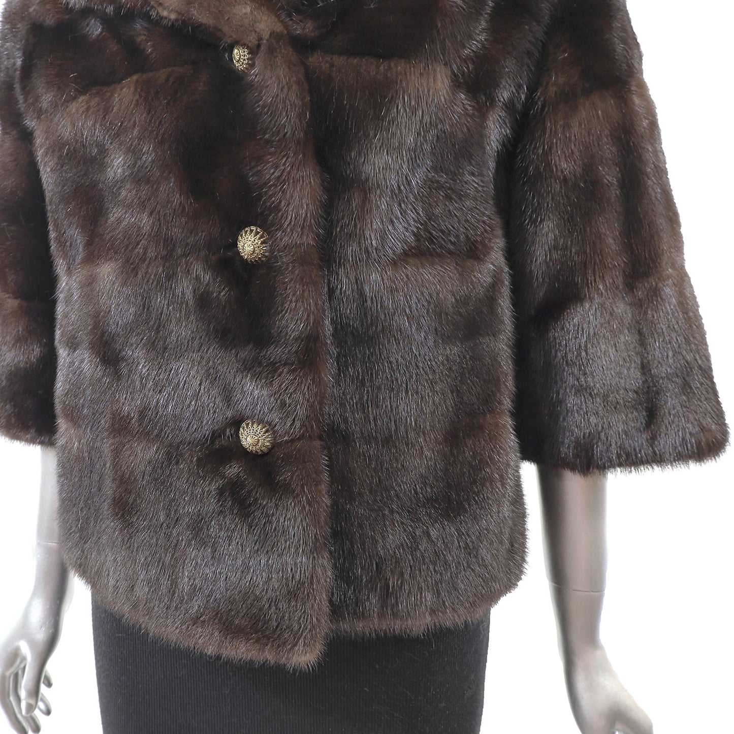 Brown Mink Jacket- Size M