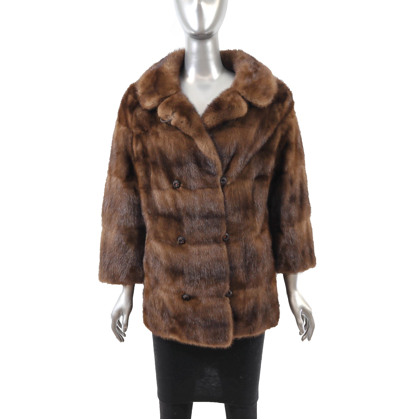 Brown Mink Jacket- Size M