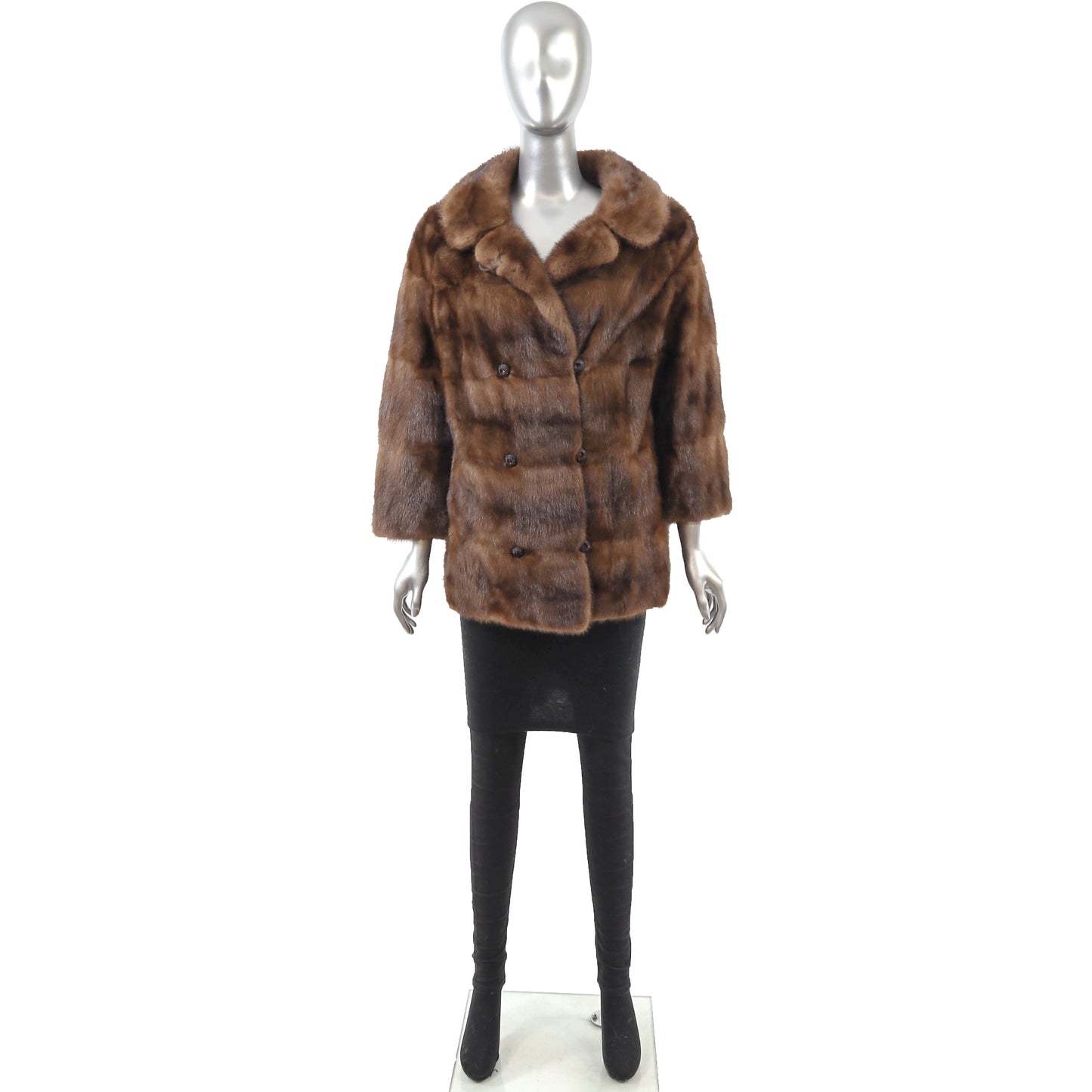 Brown Mink Jacket- Size M